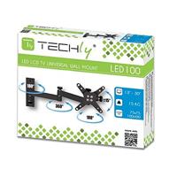 Techly ICA-LCD-104BK wandhouder voor LCD 33,02 cm (13 inch) - 76,2 cm (30 inch) kantelbaar 3 scharnieren, lang zwart - thumbnail