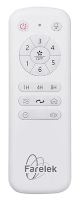 Plafondventilator met licht FARELEK Ø 137 cm 100 W Zwart