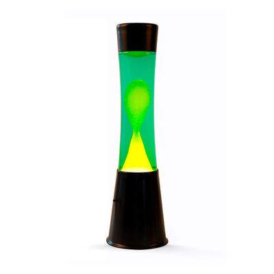 Itotal Lavalamp zwart/groen/geel, 40cm