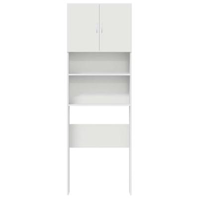 Wasmachinekast 64x24x190 cm bewerkt hout wit Wasmachinekast 64x24x190 cm bewerkt hout wit