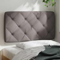 Hoofdbordkussen 80 cm stof taupe - thumbnail