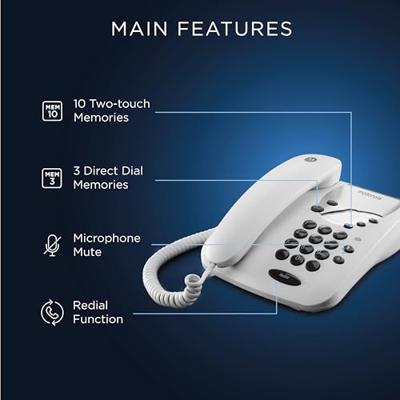 Motorola Corded Phone Zwart