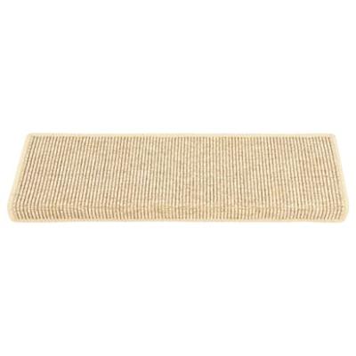 Trapmatten 15 st 65x21x4 cm lichtbeige met rechthoekige rand