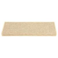 Trapmatten 15 st 65x21x4 cm lichtbeige met rechthoekige rand - thumbnail