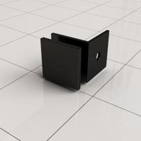 Wiesbaden Glaskoppelingset voor profielloze inloopdouche 2 stuks mat zwart - thumbnail