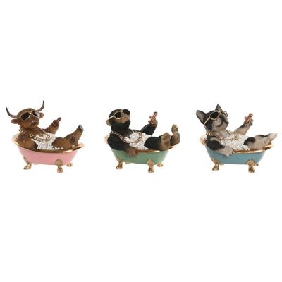 Decoratieve figuren Home ESPRIT Zwart Multicolour 20 X 14,5 X 15,5 CM (3 Stuks) Decoratieve figuren Home ESPRIT Zwart Multicolour 20 X 14,5 X 15,5 CM (3 Stuks)