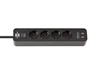 Brennenstuhl Ecolor power uitbreiding 1,5 m 4 AC-uitgang(en) Binnen Zwart