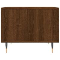 Salontafels 2 st 50x50x40 cm bewerkt hout bruineikenkleurig - thumbnail