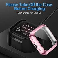 Fitbit Versa 2 Soft TPU case (volledig beschermd) - Roze - thumbnail
