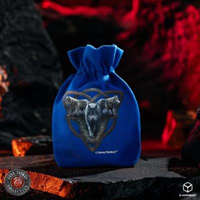 Anne Stokes Dice Pouch Wolf Trio
