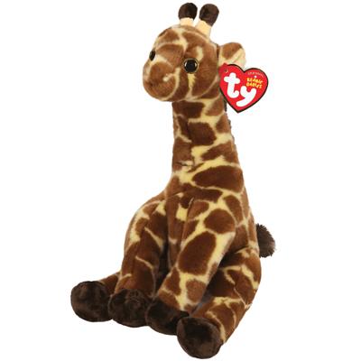 Ty knuffelgiraffe junior 15 cm polyester bruin Ty knuffelgiraffe junior 15 cm polyester bruin