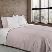 Dommelin Dommelin Dekbedovertrek Bari Percal 200TC Lichtroze-Zilver 140x200/220 cm - thumbnail