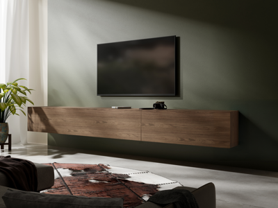 Tv-meubel KINGSTON 2 klapdeuren 245 cm walnoot Tv-meubel KINGSTON 2 klapdeuren 245 cm walnoot