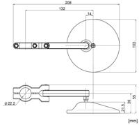 DAYTONA universele spiegel "d-mirror-18". universal mirror round ab d 103mm sw, e-mark pcs. - thumbnail