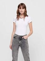 Only 15205059 Onllive Love Life S/s O-neck Top T-shirt Korte Mouw White 15205059 - thumbnail