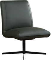 Donkergroene leren industriële draaifauteuil zonder armleuning Loyal - Toledo Leer Verde (donkergroen leer) - thumbnail