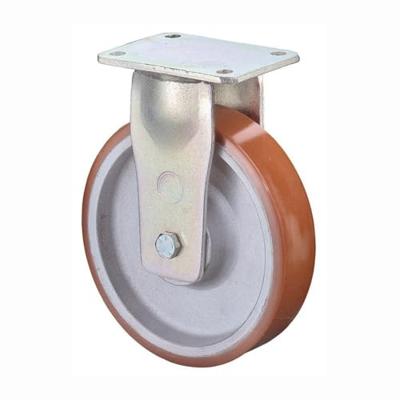 BS Rollen Bokwiel voor zware lasten | wiel-d. 100 mm draagvermogen 400 kg | gegoten polyurethaan | plaat L138xB110 mm | 1 stuk - RR110.C10.101