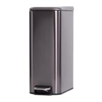 QUVIO Prullenbak - 8L - Metaal - Antraciet - thumbnail