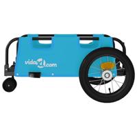 VidaXL Fietstrailer oxford stof en ijzer blauw - thumbnail