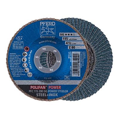 PFERD TOOLS 67788116 PFC 115 Z 80 SG POWER STEELOX Lamellenschijf Diameter 115 mm Boordiameter 22.23 mm RVS, Staal 10 stuk(s)