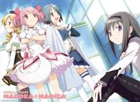 Poster Puella Magi Madoka Magica Madoka and Group 52x38cm - thumbnail