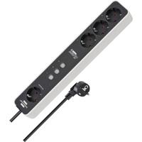 Brennenstuhl 1153240627 Stekkerdoos Wit, Zwart Randaarde stekker 1 stuk(s) - thumbnail