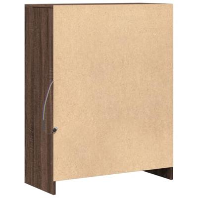 Dressoir met LED 77x34x100 cm bewerkt hout bruin eikenkleur