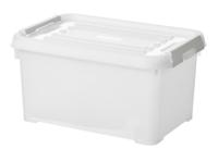 Curver 243813 Opbergbox HANDY Stapelbaar (l x b x h) 490 x 390 x 250 mm Transparant, Zilver 1 stuk(s) - thumbnail