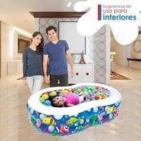 Familiezwembad 8-vormig met print van zeedieren - thumbnail