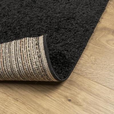 VidaXL Vloerkleed pamplona shaggy hoogpolig modern 140x200 cm zwart