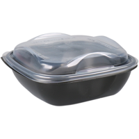 Delivery Pack Bak | PP | 500ml | reusable | incl. Deksel | maaltijdbox | zwart | 360 stuks - thumbnail