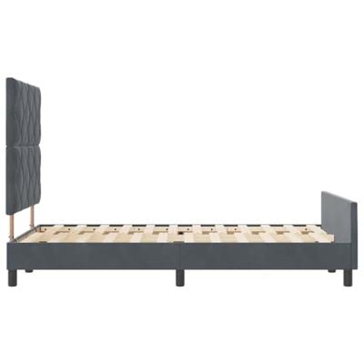 Bedframe met hoofdeinde Donkergrijs 120 x 190 cm Fluweel