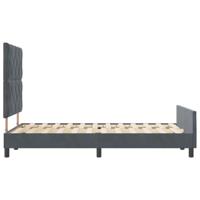 Bedframe met hoofdeinde Donkergrijs 120 x 190 cm Fluweel - thumbnail