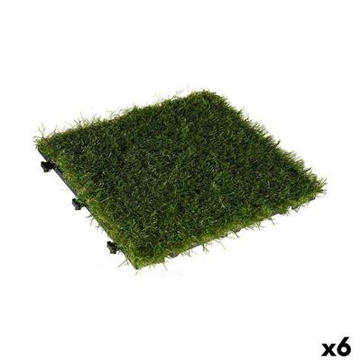 In elkaar grijpende vloertegels Ibergarden Groen Plastic Astro-turf 30 x 3,5 x 30 cm Gazon (6 Stuks)