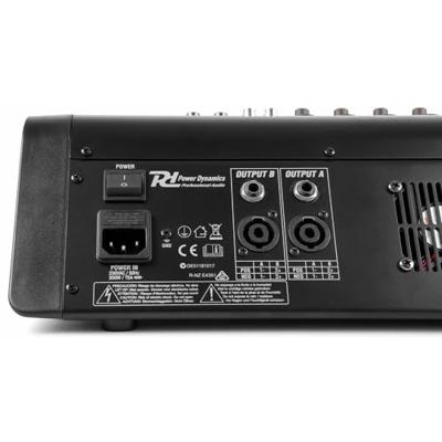 Power Dynamics PDM-M804A 8kanaals mixer met versterker
