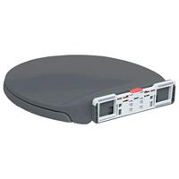 VidaXL Toiletbril soft-close en quick-release ovaal grijs - thumbnail