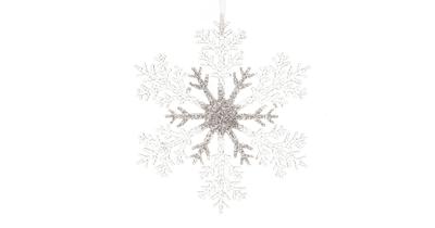 Sneeuwvlok plc hang d32c transparant/zilver kerstbal hangdeco kerst Decoris - Decoris Sneeuwvlok plc hang d32c transparant/zilver kerstbal hangdeco kerst Decoris - Decoris