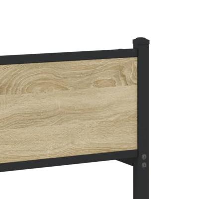 Bedframe zonder matras metaal sonoma eikenkleurig 140x190 cm