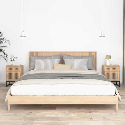 Nachtkastjes 2 st 40x30x55,5 cm bewerkt hout en ijzer