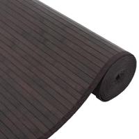 Vloerkleed rechthoekig 80x500 cm bamboe donkerbruin - thumbnail