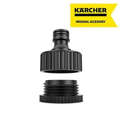 Kärcher Home & Garden 2.645-006.0 Kunststof Kraanaansluiting Steekkoppeling, 24,2 mm (3/4) binnendraad, 18,7 mm (1/2) binnendraad Set