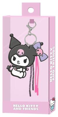Sanrio Charm Keyring Kuromi Face
