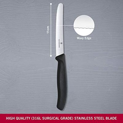 Victorinox Tomatenmes gekarteld zwart - thumbnail