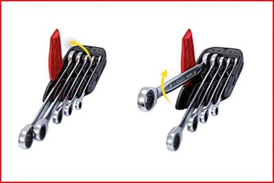 KS Tools 503.4255 5034255 Ring-steeksleutelset 5-delig Sleutelbreedte (metrisch) 19 mm