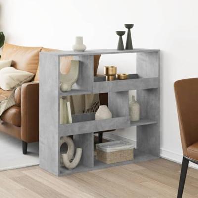 Kamerscherm 100x33x94,5 cm bewerkt hout betongrijs