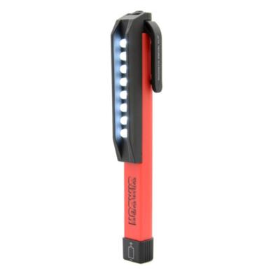 Simson zaklamp met broekclip LED rood/zwart 16 cm Simson zaklamp met broekclip LED rood/zwart 16 cm