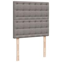 Boxspring met matras stof taupe 90x200 cm - thumbnail