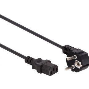Voedingskabel zwart cee 7/7 90 graden c13 l 2.5 m h05vv-f 3g1.0 mm2 Velleman - Velleman Voedingskabel zwart cee 7/7 90 graden c13 l 2.5 m h05vv-f 3g1.0 mm2 Velleman - Velleman