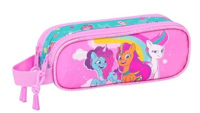 Pennenetui met 2 vakken My Little Pony Magic Roze Turkoois 21 x 8 x 6 cm