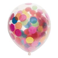 Globos Confetti ballonnen papieren confetti mix 30cm, 6st. - thumbnail
